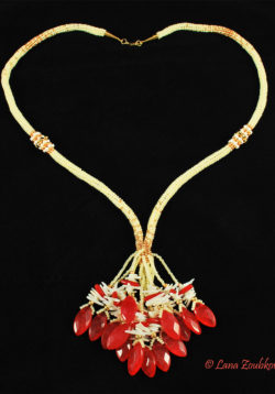 Love Strikes! Red Jade Necklace