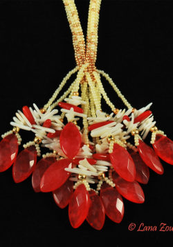 Love Strikes! Red Jade Necklace