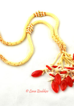 Love Strikes! Red Jade Necklace
