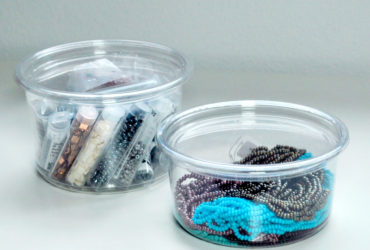Bead Storage Solution -Clear Plastic Containers as a temporary bead storage solution