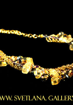 Liquid Gold Gemstone Necklace