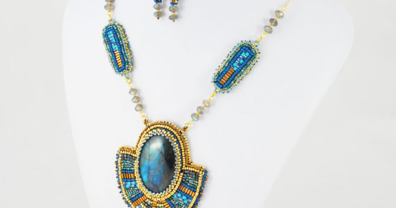 Royal Fantasies Labradorite Necklace and Earrings Set at www.svetlana.gallery