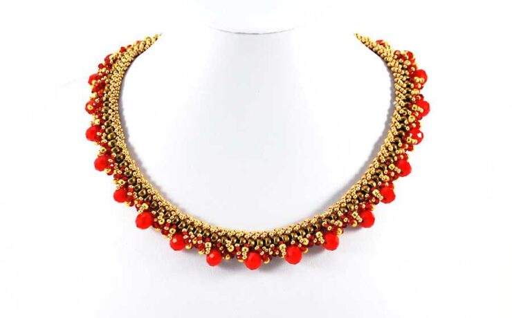 Flat Double Spiral Necklace Tutorial “Chinese Dancer” Beaded Necklace in Just 6 Steps - Svetlana.Gallery Blog