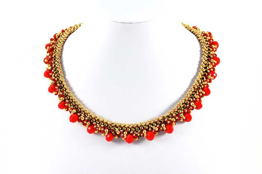 Flat Double Spiral Necklace Tutorial “Chinese Dancer” Beaded Necklace in Just 6 Steps - Svetlana.Gallery Blog