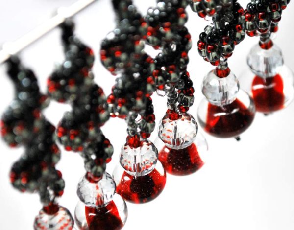 Moonfire Glass beads in Custom Order Necklace