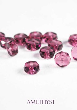 Czech Faceted Glass Disk Beads 3 x 6 mm