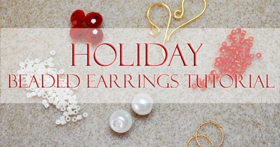 Holiday Beaded Earrings Tutorial - Odd Count Peyote Stitch