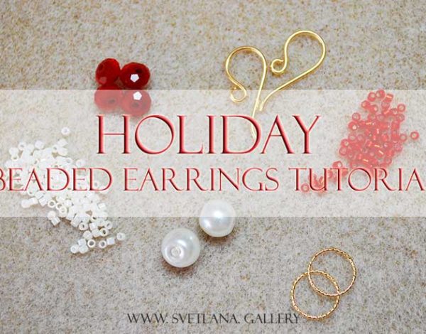 Holiday Beaded Earrings Tutorial - Odd Count Peyote Stitch