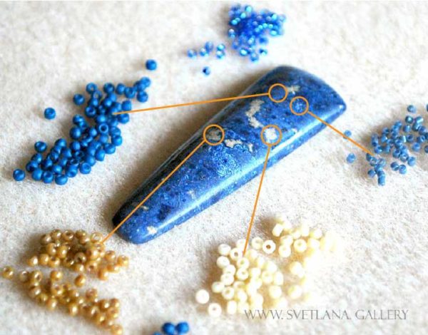 The easiest way to select colors for bead embroidery