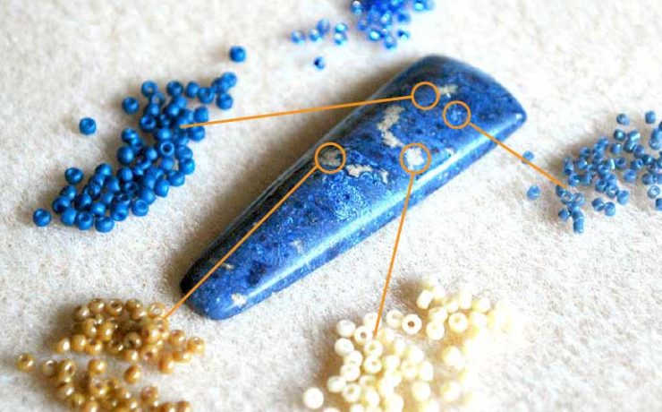 The easiest way to select colors for bead embroidery