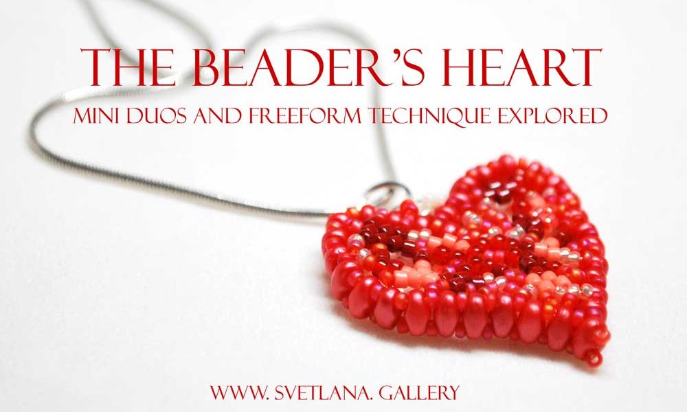 Beaded Heart Pendant: Mini Duos And Freeform Beadweaving Technique Explored