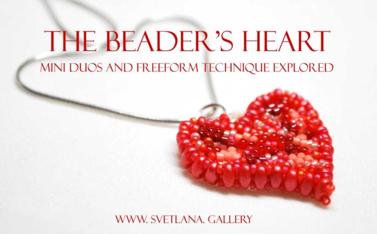 Beaded Heart Pendant: Mini Duos And Freeform Beadweaving Technique Explored