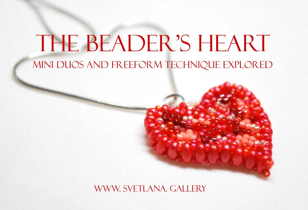 Beaded Heart Pendant: Mini Duos And Freeform Beadweaving Technique Explored