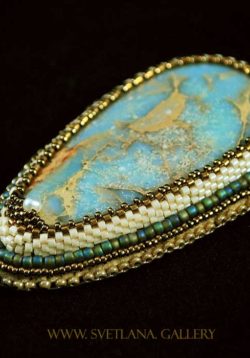 Blue Impression Jasper Pendant