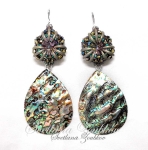 Long Statement Earrings WIth Abalone Shell Elements
