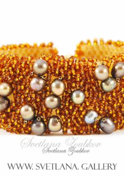 Pearl Bracelet Root Beer