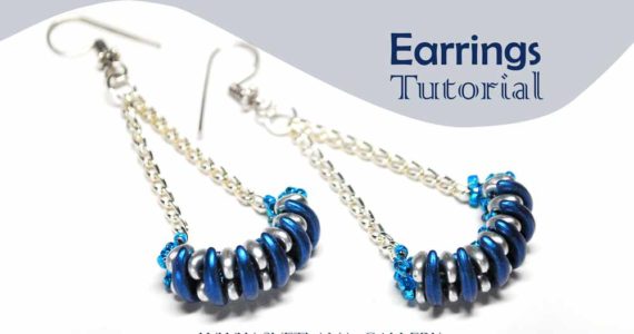 Earrings Tutorial. Crescent Beads. Modern Look.