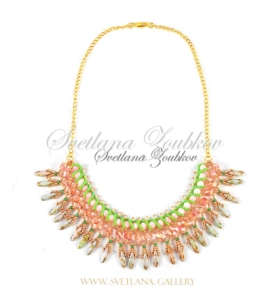 Nerita Necklace Variation - Pink Crystals