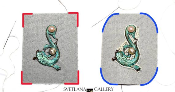 Cutting Corners. Bead Embroidery Tip - Svetlana.Gallery beadweaving and bead embroidery designs, tips, ideas.