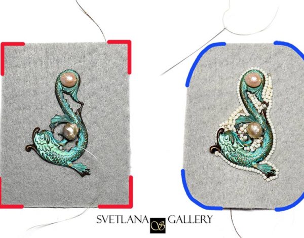 Cutting Corners. Bead Embroidery Tip - Svetlana.Gallery beadweaving and bead embroidery designs, tips, ideas.