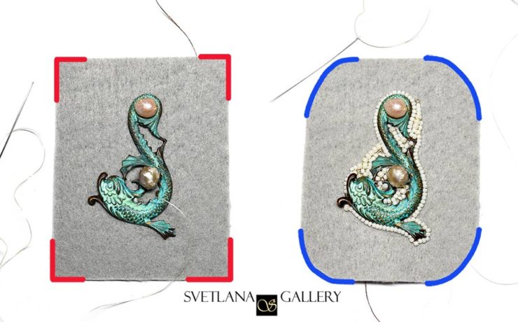 Cutting Corners. Bead Embroidery Tip - Svetlana.Gallery beadweaving and bead embroidery designs, tips, ideas.