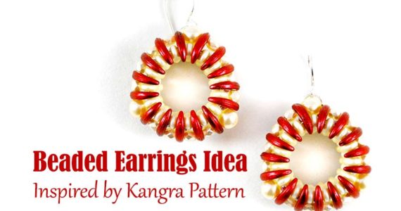 Beaded Earrings Idea Inspired by Kangra Pattern -Svetlana.Gallery