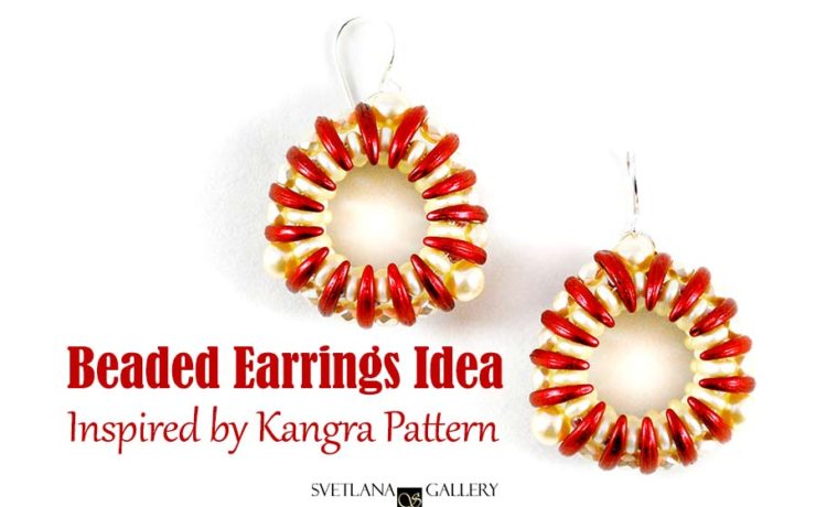 Beaded Earrings Idea Inspired by Kangra Pattern -Svetlana.Gallery