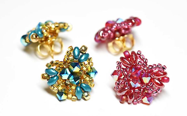 Super Quick Heart Shape Beaded Earring Project