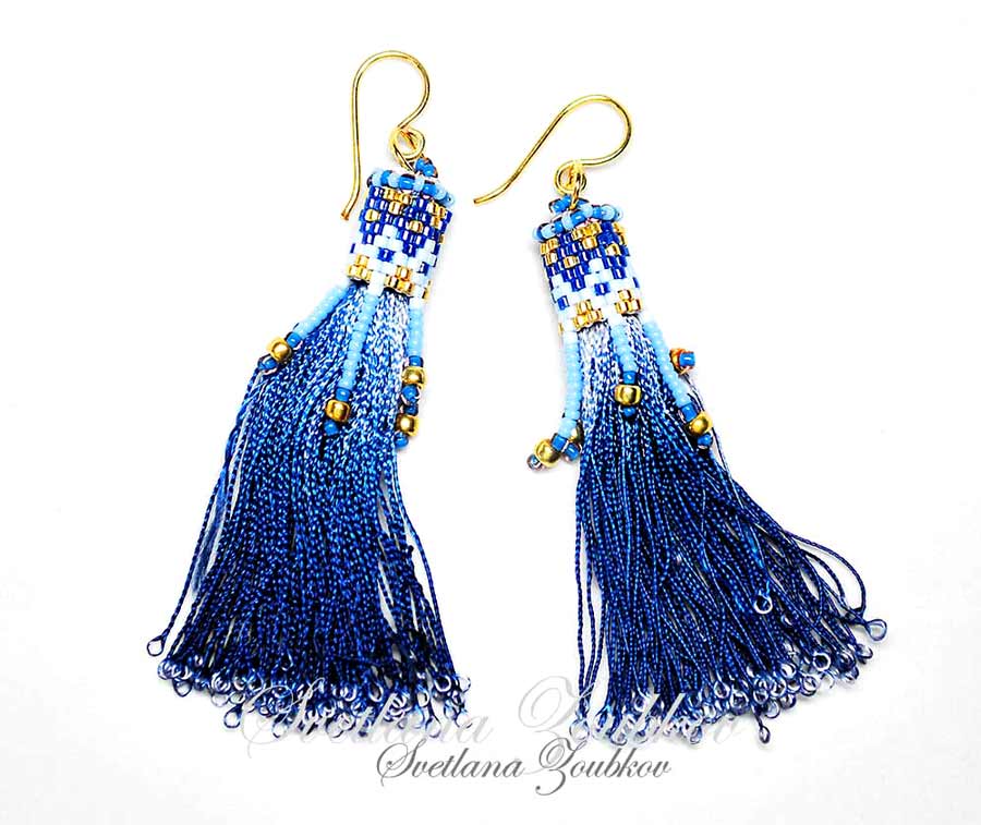 Beaded Tassel Earrings - Svetlana.Gallery