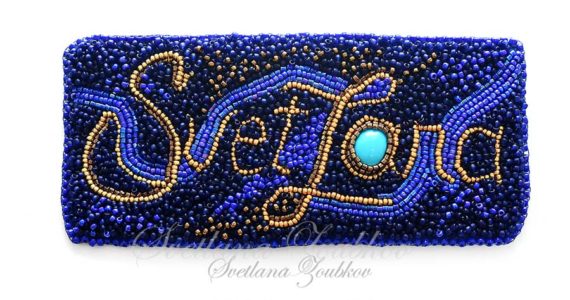 Name Tag Bead Embroidery - Svetlana