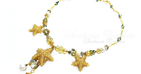 Starfish Necklace Stringing Beadwork Design Idea