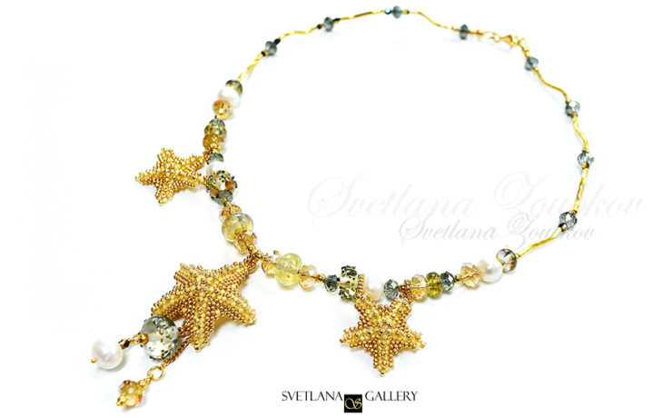 Starfish Necklace Stringing Beadwork Design Idea