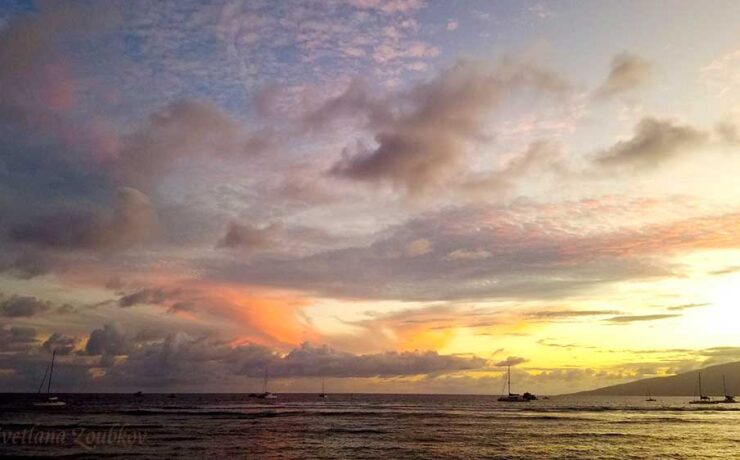 September. Lahaina. Sunset.