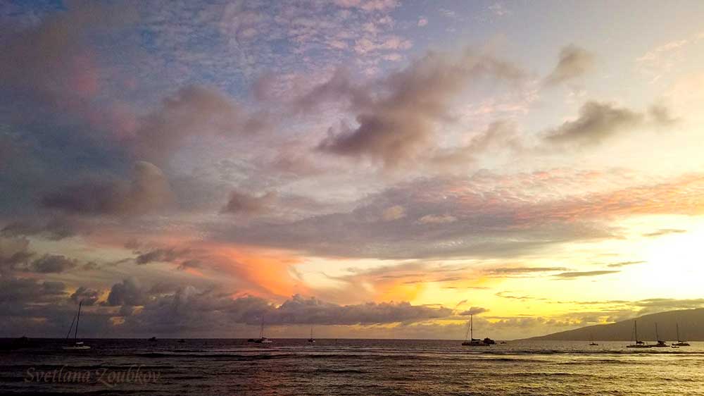 September. Lahaina. Sunset.