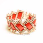 "Lipstick Red" Bracelet with Carrier Beads