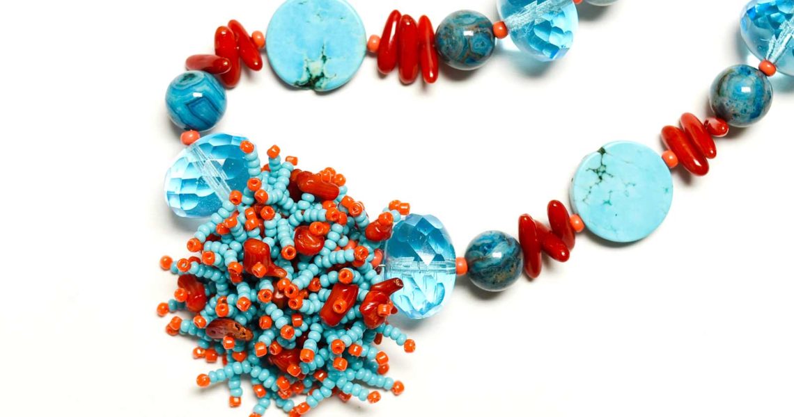 Beaded Fringe Focal Point Necklace