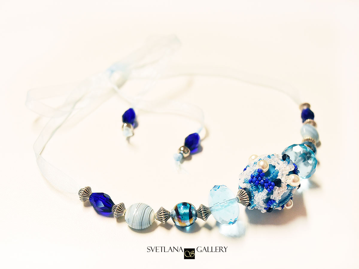 Blue Sky Necklace: Beading and Stringing