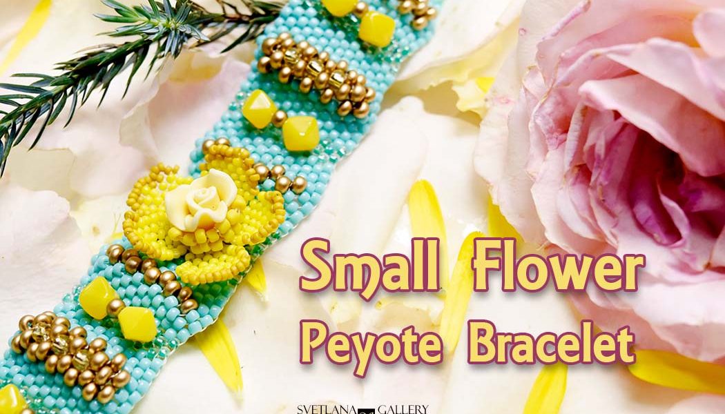 Small Flower Peyote Bracelet