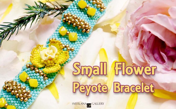 Small Flower Peyote Bracelet