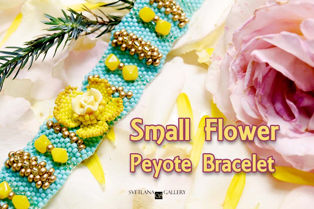 Small Flower Peyote Bracelet