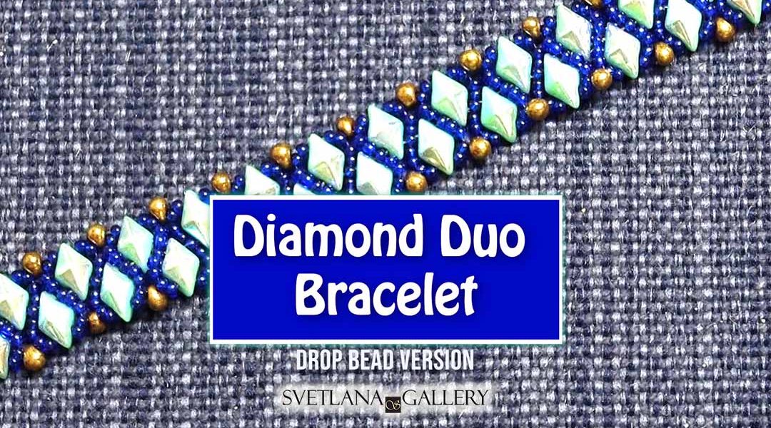 Diamond Duo Bracelet Tutorial. Drop Bead Version