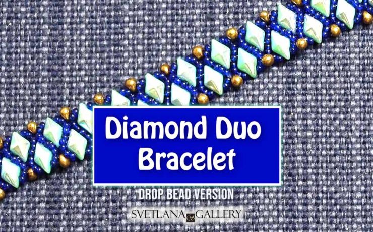Diamond Duo Bracelet Tutorial. Drop Bead Version