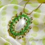 Green and Pearl Pendant