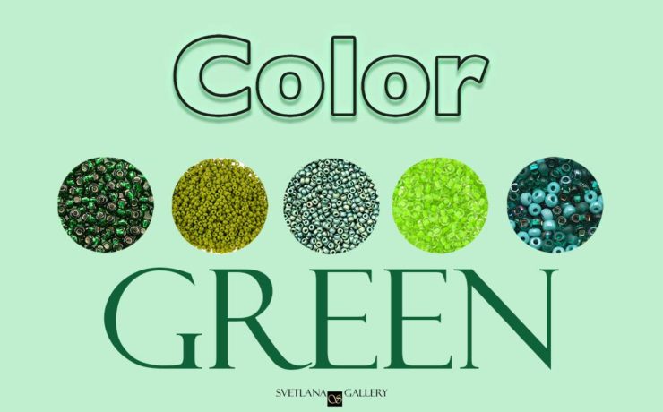 Color Green in Beadwork