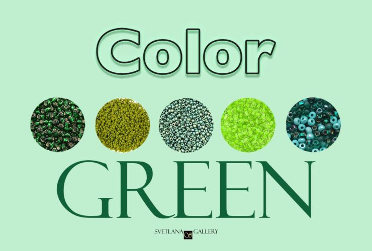 Color Green in Beadwork