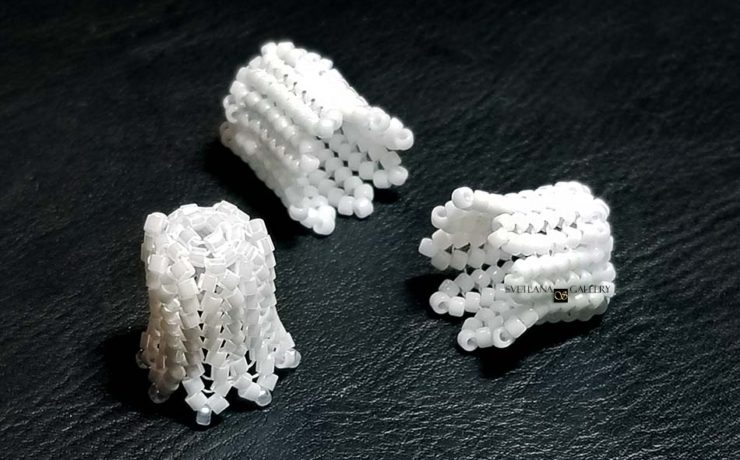 Herringbone Stitch Flower Diagrams