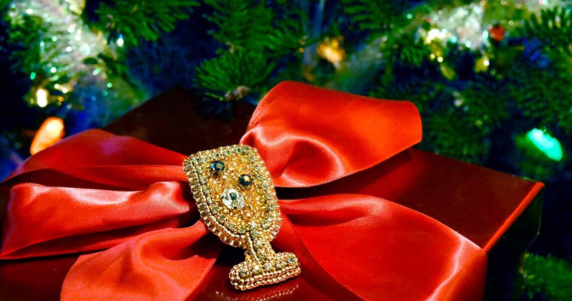 Champagne Glass Bead Embroidery