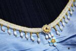 Blue Dress Beadwork Decor