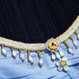 Blue Dress Beadwork Decor